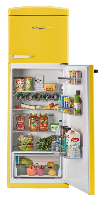 Réfrigérateur Classic Rétro d’Unique de 24 po et de 11 pi3 à congélateur supérieur - jaune canari - UNQ-310L Y TM