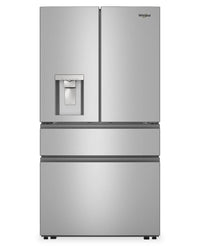  Réfrigérateur Whirlpool de 29 pi3 et de 36 po à portes françaises - acier inoxydable résistant aux traces de doigts - WRMF3536SZ