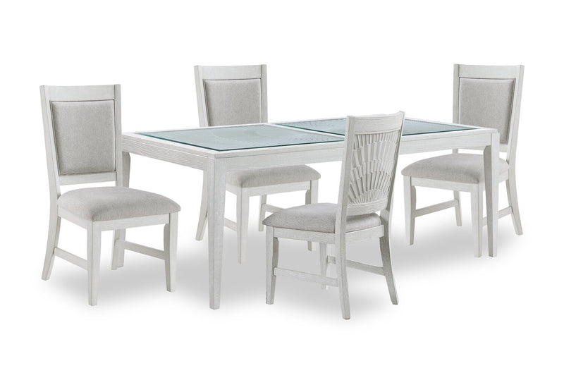 Ensemble de salle à manger Vida 5 pièces avec table de 78 po (L) et 4 chaises - sable