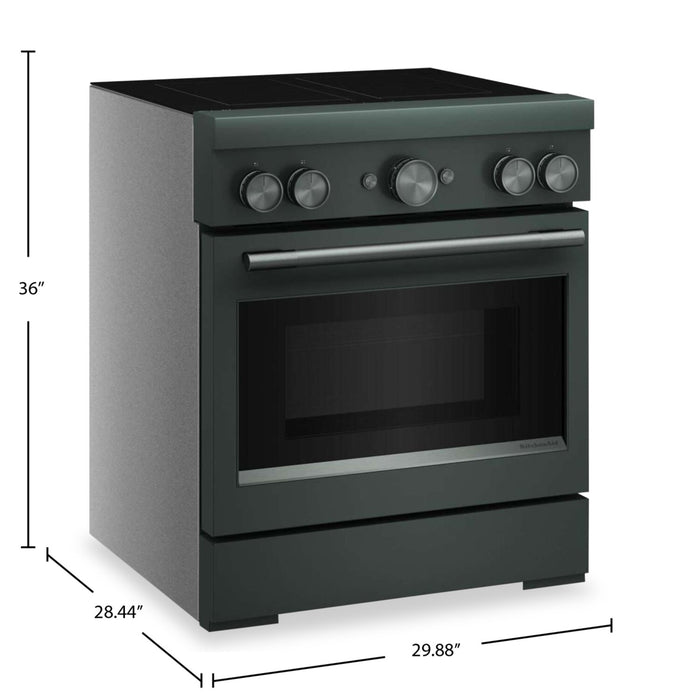 Cuisinière KitchenAid de 4,1 pi3 et de 30 po à convection avec friture à air sans préchauffage - genévrier - KFIS930SJP