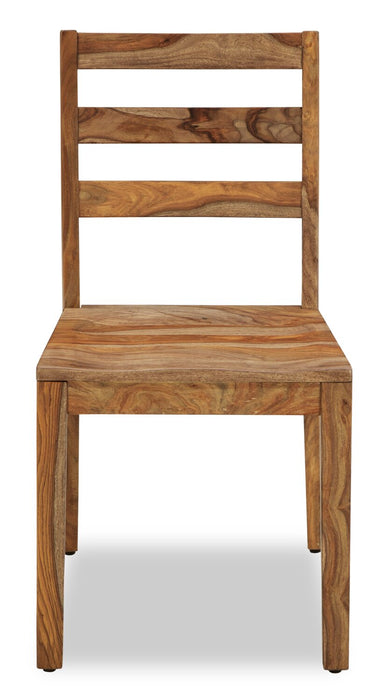 Ensemble de salle à manger Indie 5 pièces avec table, rallonge de 70 po à 94 po (L) et 4 chaises - naturel