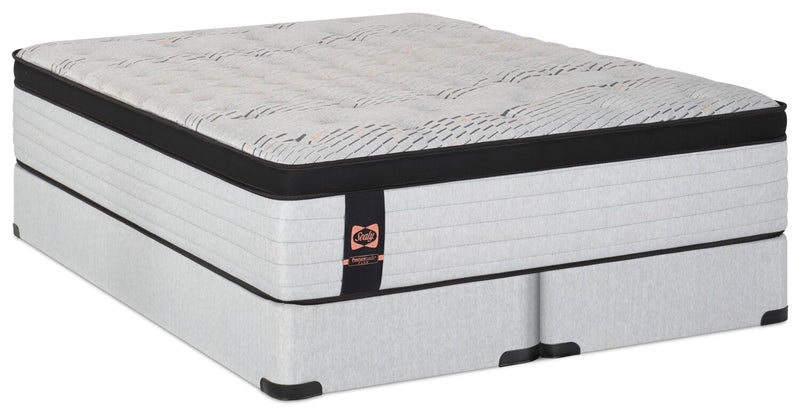 Ensemble Matelas semi-ferme à Euro-plateau Bronson PosturepedicMD Plus de série 1000 de Sealy pour très grand lit
