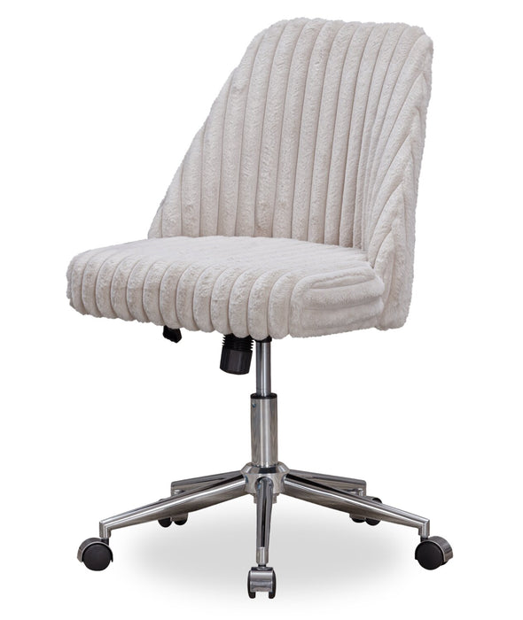 Chaise de bureau réglable Mink de Sealy de 26 po - crème
