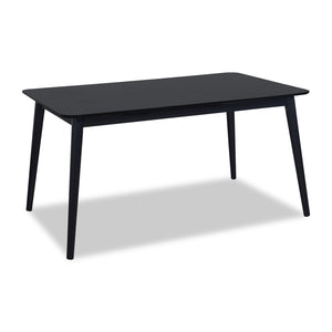Table de salle à manger Astro de 59,1 po (L) avec pattes effilées - noire