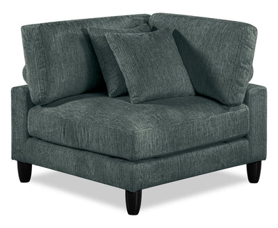 Lounge Modular 40" Chenille Fabric Corner Chair - Grey | Fauteuil en coin modulaire Lounge de 40 po en tissu chenille - gris