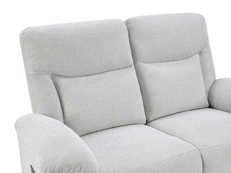 Sofa à inclinaison électrique Spencer de 80,9 po en tissu de chenille - gris