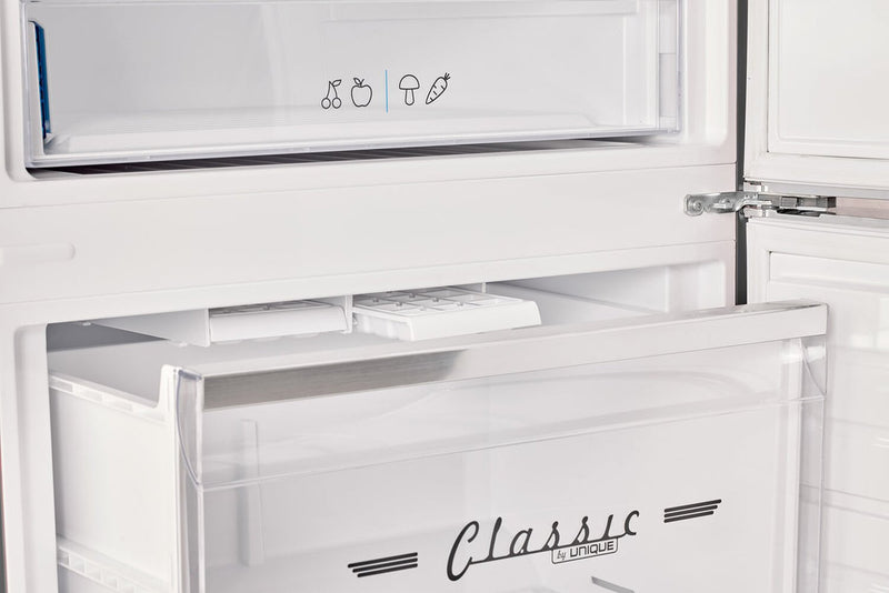 Réfrigérateur Classic Rétro d’Unique de 28 po et de 17 pi3 à congélateur inférieur - noir mat - UNQ-455L MB AC