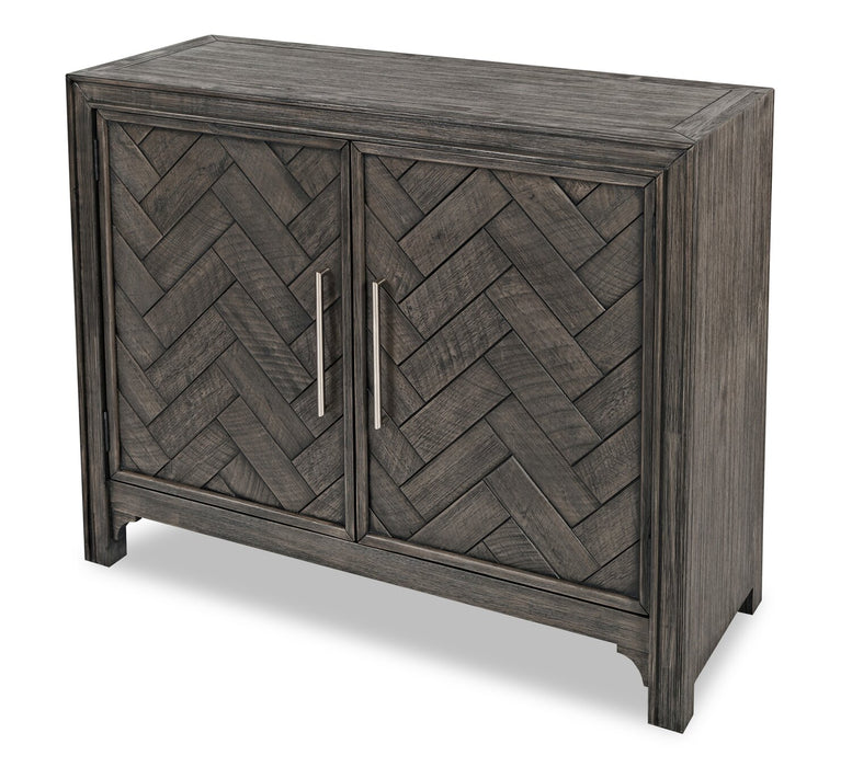 Armoire décorative Keena de 40 po en bois massif - grise