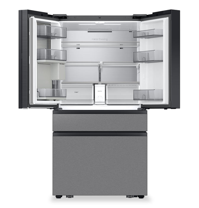 Réfrigérateur BESPOKE Samsung de 29 pi³ et de 36 po à portes françaises avec écran AI Home - RF90F29BECRAA