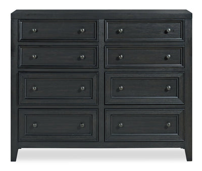 Casa Bedroom 8-Drawer Dresser, 54"W x 44"H, Wood - Black | Commode Casa de 54 po (l) x 44 po (H) à 8 tiroirs en bois pour la chambre à coucher - noire