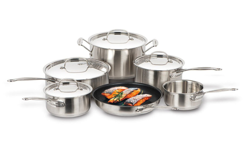 Batterie de cuisine 10 pièces Cuisinart de la série Classic CollectionMD en acier inoxydable - CSS-10BC