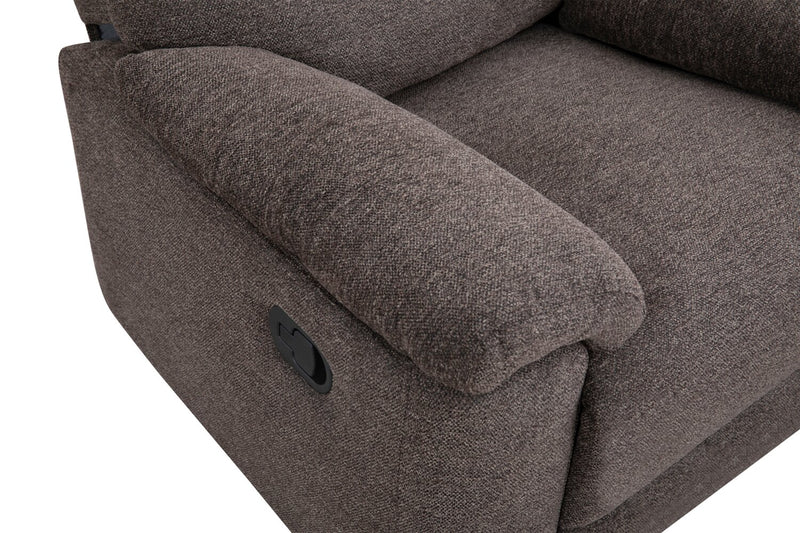 Fauteuil inclinable Jasper de 37 po en tissu de chenille - brun