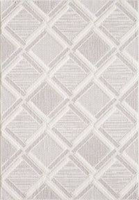  Carpette Knox beige à motif marocain - 7 pi 11 po x 10 pi 10 po