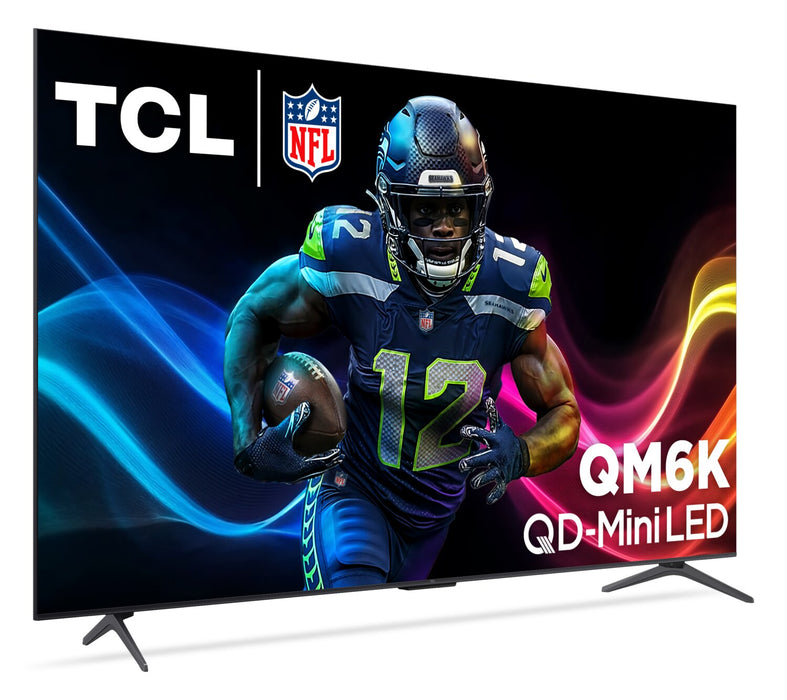 Téléviseur intelligent QLED TCL de série QM61K UHD 4K de 75 po avec Google TVMC et mini DEL QD (75QM61K)