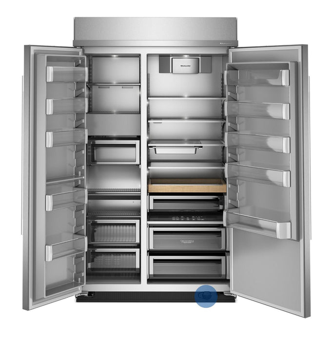 Réfrigérateur encastré KitchenAid de 29,4 pi3 et de 48 po à compartiments juxtaposés - acier inoxydable - KBSN748SPS