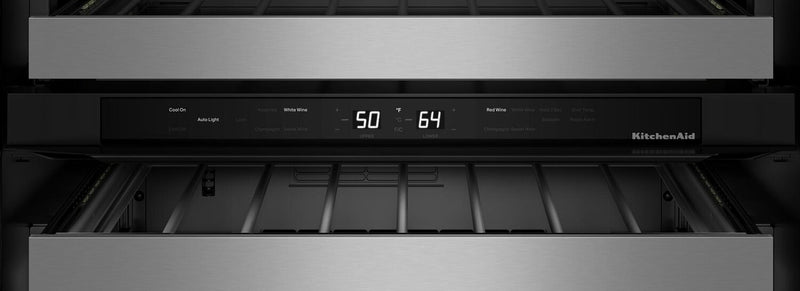 Refroidisseur à vin KitchenAid de 24 po sous le comptoir - acier inoxydable - KUWL324SSB