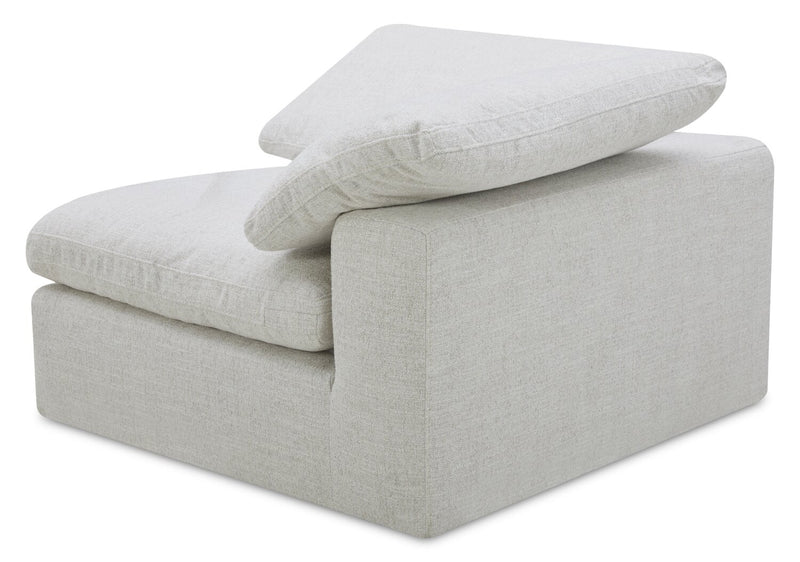 Fauteuil en coin modulaire Sky de 45,75 po en tissu avec coussins amovibles en duvet et plumes - blé Nathan