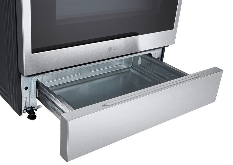 Cuisinière intelligente à gaz encastrée LG de 6,3 pi3 avec friture à air- acier inoxydable résistant aux traces de doigts - LSGL6335X