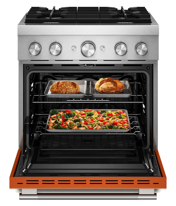 Cuisinière hybride KitchenAid de 4,1 pi3 avec mode de friture à air sans préchauffage - orange brûlée - KFDS930SSC