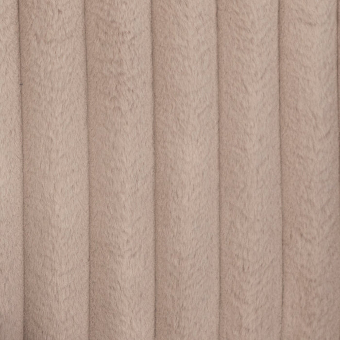 Fauteuil long Karlee de 54 po en tissu de fausse fourrure très douce avec deux porte-gobelets - brun