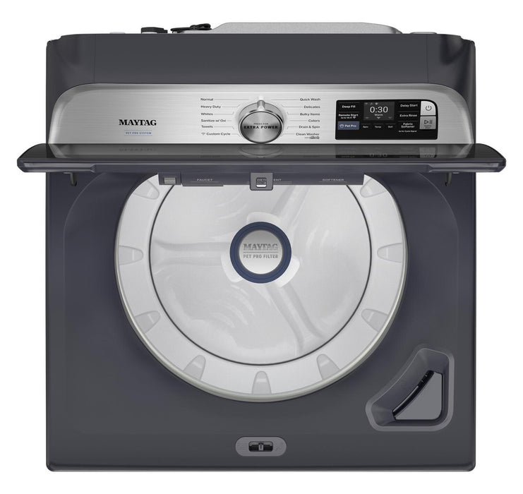 Laveuse intelligente Animal Pet Pro de Maytag à chargement par le haut de 6,0 pi3 - acier minuit - MTW7205RF