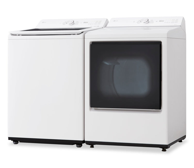 Laveuse intelligente à chargement par le haut LG 5,6 pi³ avec EasyUnload et sécheuse électrique LG 7,3 pi³ avec détection IA 