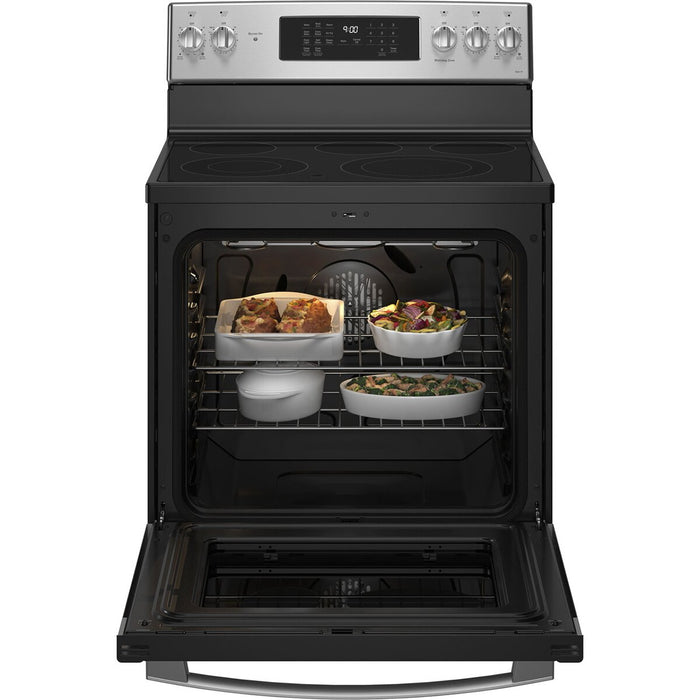 Cuisinière électrique intelligente GE de 30 po - acier inoxydable résistant aux traces de doigts - PCB900YVFS
