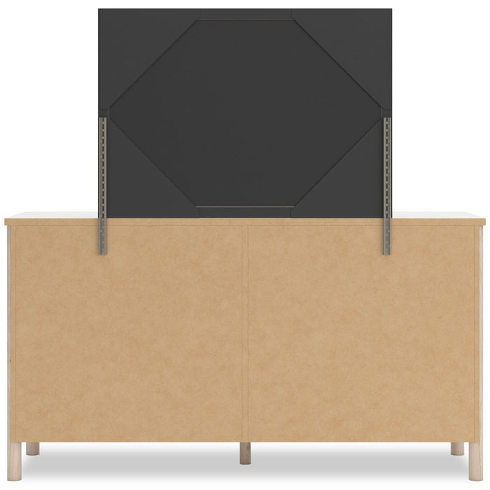Miroir de commode de chambre à coucher Jolie, à fixer au meuble ou à suspendre au mur - naturel