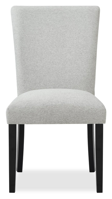 Ensemble de salle à manger Burk 7 pièces avec table de 72 po (L) à dessus en résine en imitation de marbre et 6 chaises - noir et blanc