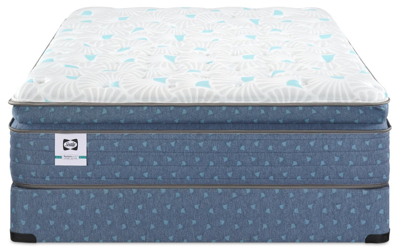 Ensemble Matelas Euro-plateau épais Paradiso Resort Luxury Posturepedic Crown Jewel de Sealy pour grand lit