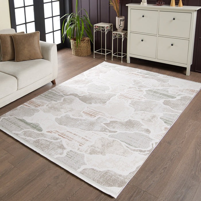 Carpette Cove multicolore à motif de vagues - 7 pi 11 po x 10 pi 10 po