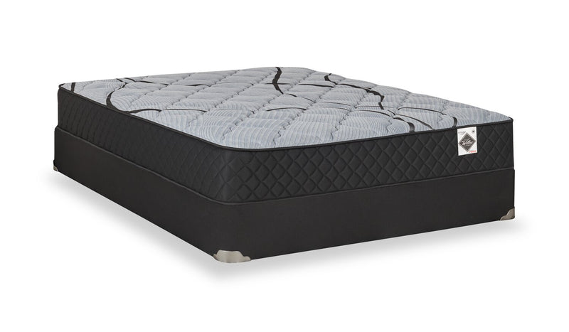 Ensemble Matelas semi-ferme à plateau régulier dans une boîte Red Cedar de Springwall pour lit double