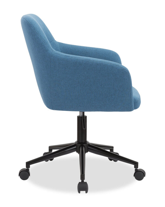 Chaise de bureau pivotante Stevie de 23 po à hauteur réglable - bleue