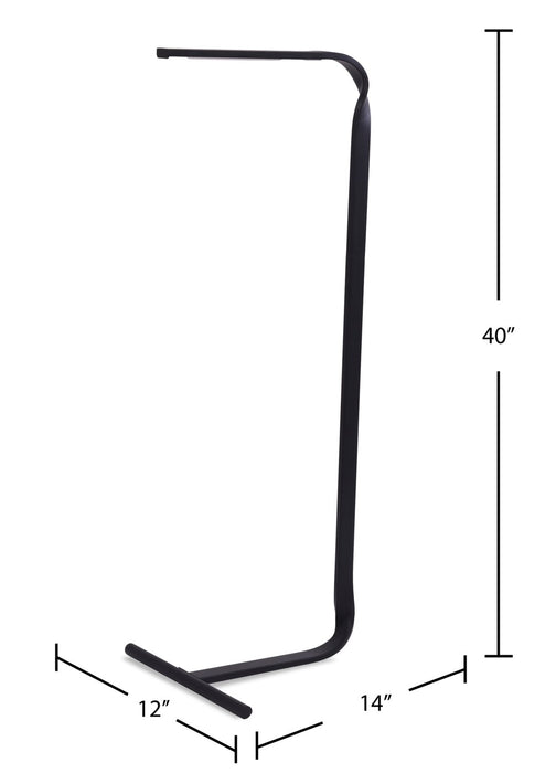 Lampe à pied à DEL Helix de 40 po noir mat