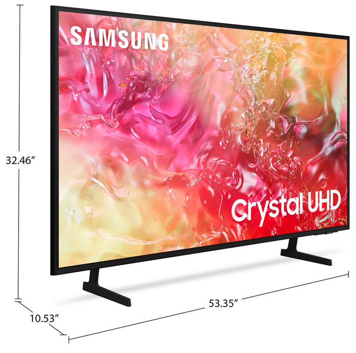 Téléviseur intelligent Samsung UHD 4K de 60 po à 60 Hz à rétroéclairage direct avec PurColourMD et HDR10+ (UN60DU7100FXZC)