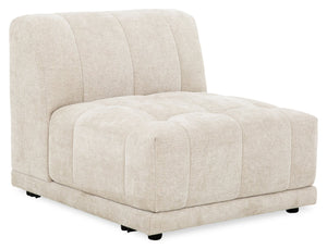 Fauteuil modulaire sans accoudoirs Oaklyn de 32 po en tissu avec coussin de siège capitonné - beige