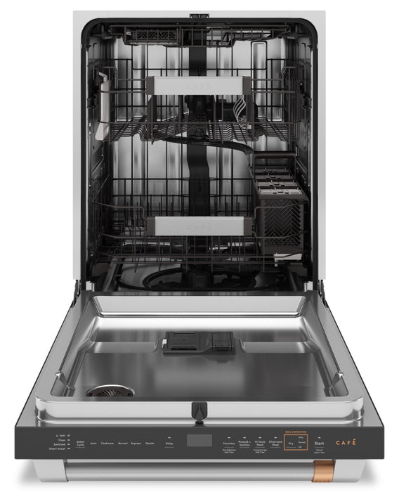 Lave-vaisselle intelligent Café CustomFit de 24 po et de 44 dBA avec commandes sur le dessus et 3e panier - acier inoxydable - CDT858P2VS1 