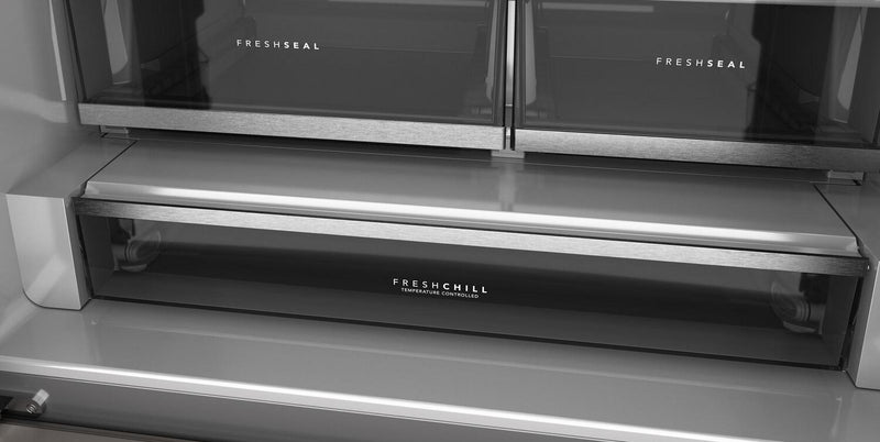 Réfrigérateur KitchenAid de 36 po et de 24 pi3 de profondeur comptoir à portes françaises - inoxydable PrintShieldMC - KRFC236SPS