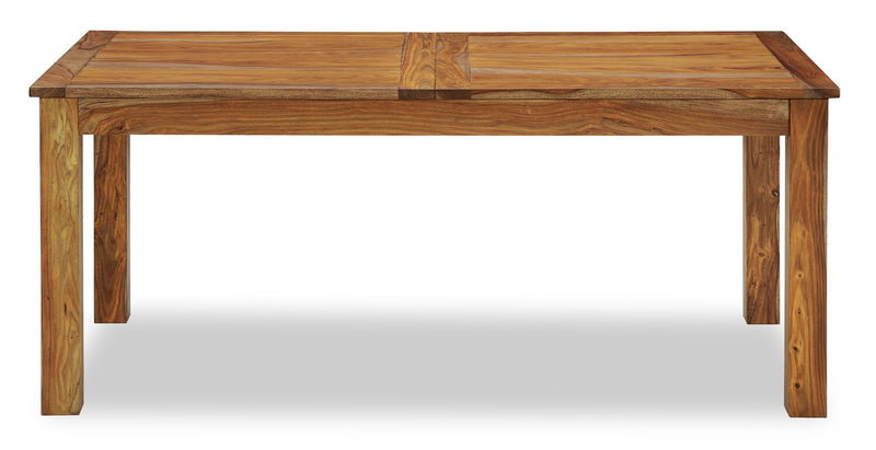 Ensemble de salle à manger Indie 7 pièces avec table, rallonge de 70 po à 94 po (L) et 6 chaises - naturel