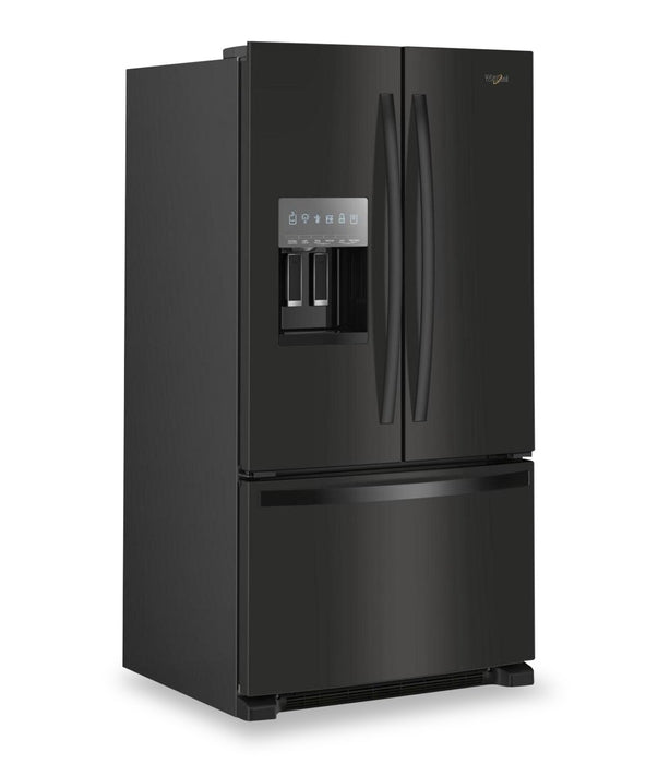 Réfrigérateur Whirlpool de 36 po et de 25 pi³ à portes françaises avec distributeur d’eau et de glaçons - WRFF3436RB