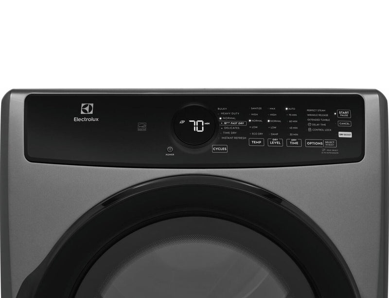 Sécheuse électrique Electrolux de 8 pi3 – Titane - superposable - ELFE743CAG
