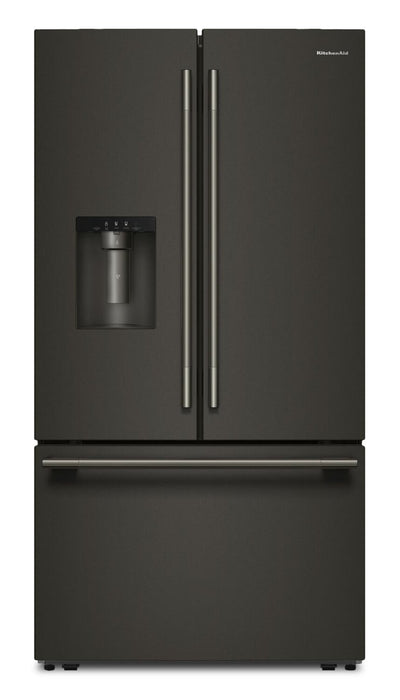 KitchenAid 30 Cu. Ft. French Door Refrigerator – Black Ore - KRFF436SBE  | Réfrigérateur KitchenAid de 30 pi³ à portes françaises - minerai noir - KRFF436SBE