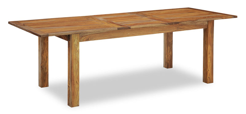 Ensemble de salle à manger Indie 7 pièces avec table, rallonge de 70 po à 94 po (L) et 6 chaises - naturel