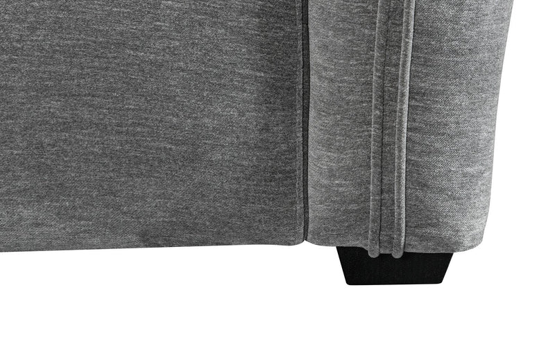 Sofa sectionnel Reflect 3 pièces en tissu de chenille avec coussins de dossier réversibles - gris
