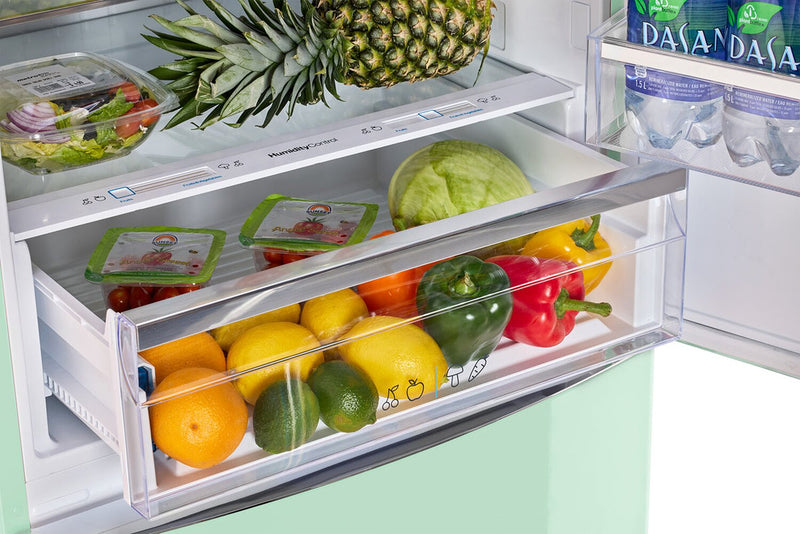 Réfrigérateur Classic Rétro d’Unique de 28 po et de 17 pi3 à congélateur inférieur - vert - UNQ-455L LG AC