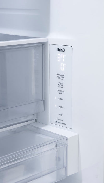 Réfrigérateur LG de 36 po et de 27 pi3 de profondeur comptoir à portes françaises - acier inoxydable noir PrintProofMC - LRFLC2706D