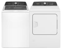 Laveuse à chargement par le haut de 5,2 pi3 avec robinet intégré et sécheuse à gaz de 7 pi3 avec vapeur de Whirlpool 
