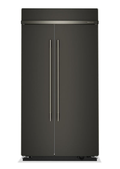Kitchenaid 42" 25.5 Cu. Ft. Built-In Side-by-Side Refrigerator – Black Ore - KBSN742SBE | Réfrigérateur encastré KitchenAid de 25,5 pi3 et de 42 po à compartiments juxtaposés - minerai noir - KBSN742SBE