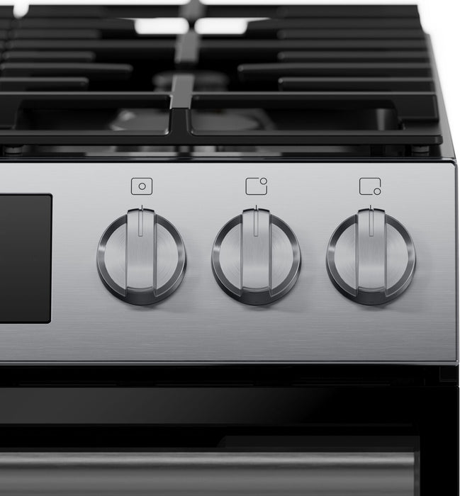 Cuisinière à gaz Bosch série 100 de 5,8 pi3 et de 30 po avec préchauffage rapide et friture à air - acier inoxydable - HGF1050MUC