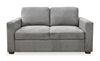 Sofa-lit Drift de 66,5 po en tissu d’apparence lin avec accoudoirs rectilignes - gris